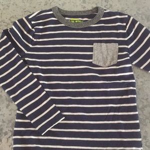 Crewcuts striped long sleeve pocket t shirt